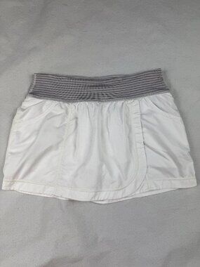 Zella White with Gray Stripe Waistband Tennis Skort Size XS